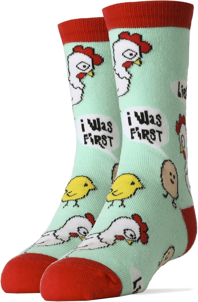 ooohyeah Kid's Novelty Cute Animals Crew Socks, Funny Crazy Silly Cool Casual Dress Socks for Boy and Girl, Size 1-5 - Image 1